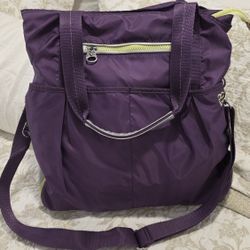 Rare Earth by Stone Mountain Purple Gray Gym Yoga Bag Tote Shoulder Strap