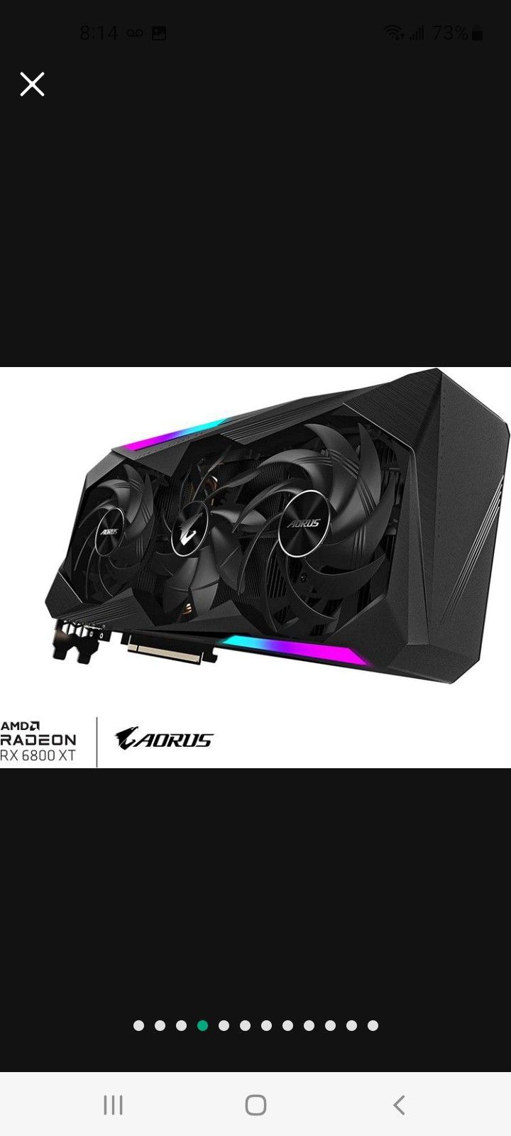 AORUS Radeon RX 6800 XT Master for Sale in Hemet, CA - OfferUp