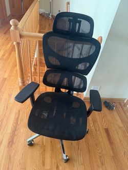 Black Mesh Ergonomic Office Chair with Headrest
