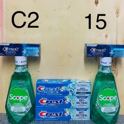 Crest Toothpaste And Mouthwash Bundle #2