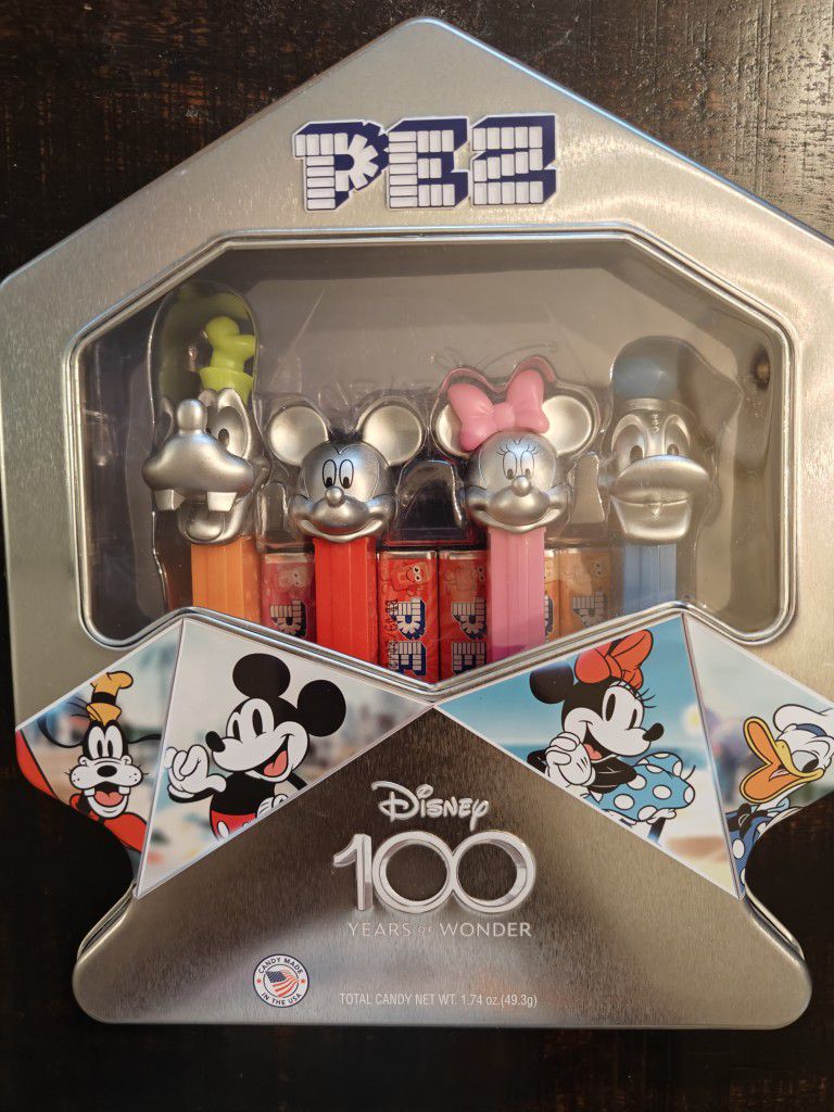 Disney 100 Pez 4 Character Tin Display