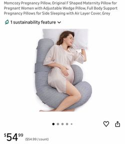 Momcozy Pregnancy Pillow (used once. Washable cover)