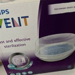 Philips AVENT Microwave Steam Sterilizer for Baby Bottles, Pacifiers, Cups and More, SCF281/05
