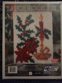 National Yarn Crafts Christmas Candle Latch Hook Kit