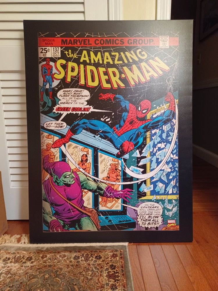 New Amazing Spiderman Marvel LARGE canvas art 30 x 40