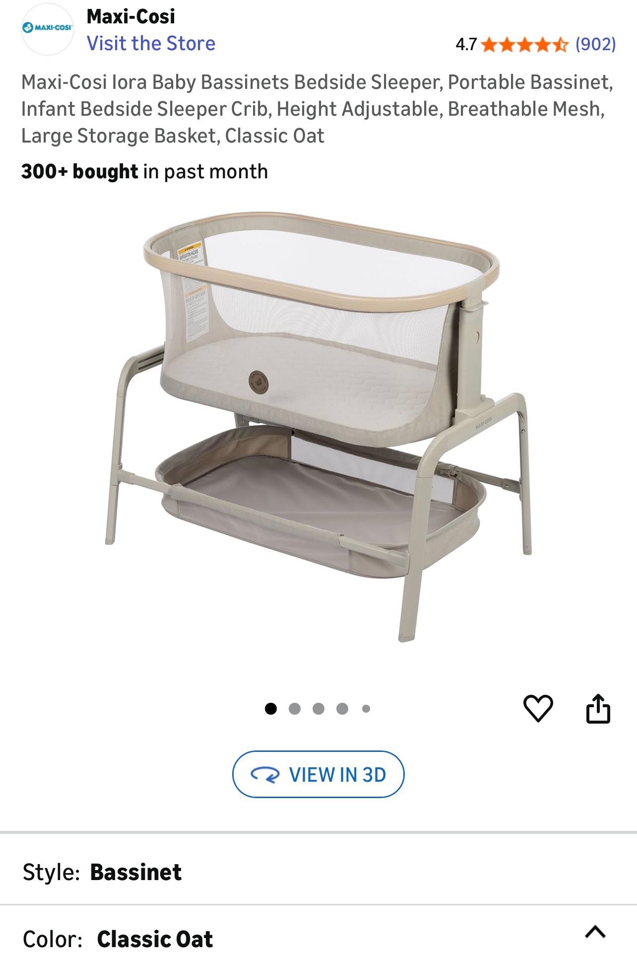 NEW Maxi-Cosi Lora Bedside Bassinet 