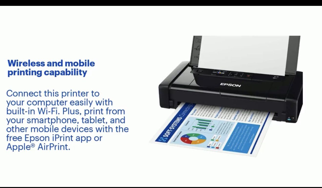 Epson - WorkForce WF-110 Wireless Inkjet Printer - Black