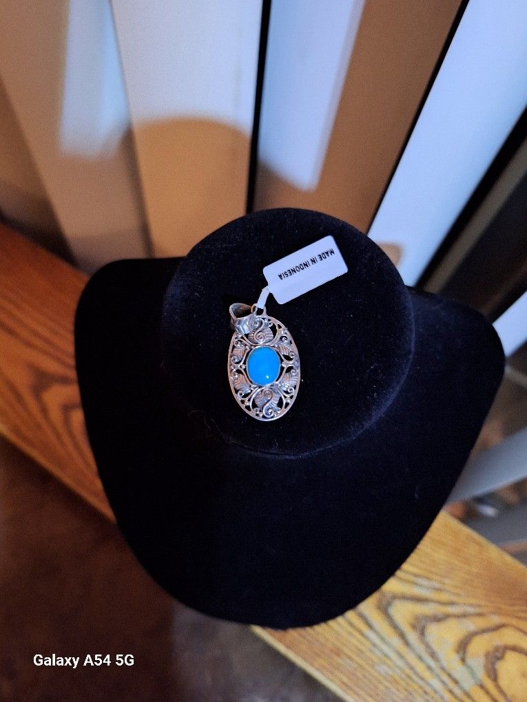Artisan Crafted Sleeping Beauty Turquoise Pendant