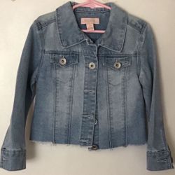Girls Jean Jacket With Sequence