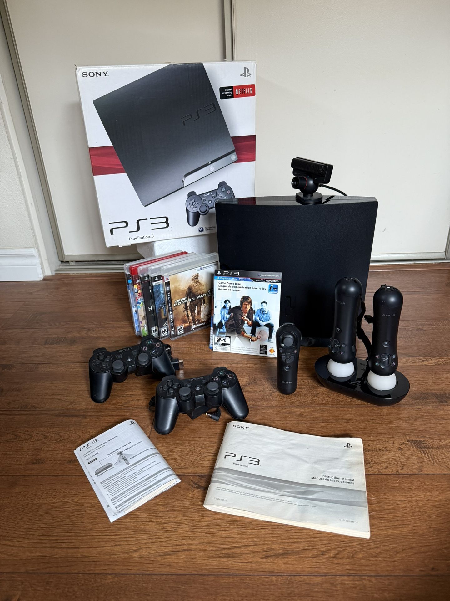 PS3 Slim Full Gaming Set and Games