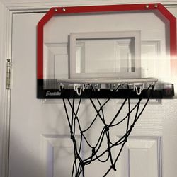 Door Hanging Hoop With Basketball 