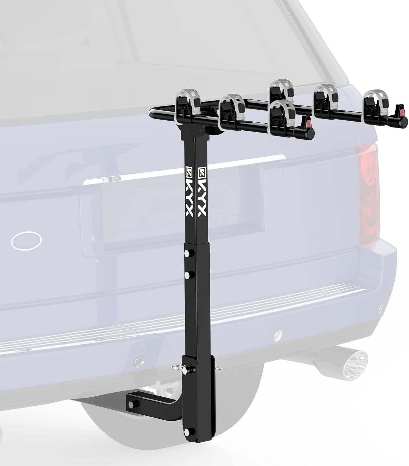 NEW - Bike Car Rack with 2 in. Receiver Hitch for 3 Bicycles, Hitch Mount Bike Rack with 143LBS Capacity Steel Frame, Foldable and Tilt-Away Modes for