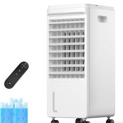 Rapid-Cooling Windowless AC - Portable Evaporative Cooler Featuring 1.85Gal Tank, 3 Ice Packs & 3 Adjustable Speed Settings001