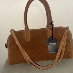 Claudia Firenze Italian Suede brown bag
