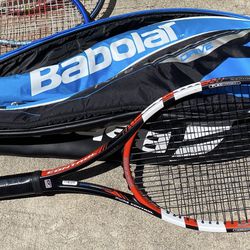 Babolat “Pure Control GT” Tennis Racket & Bag, Flex Carbon sz 4 3/8