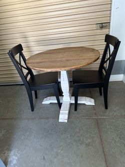 Farmhouse table and 2 chairs