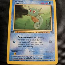 Horsea first 1st edition fossil set Pokemon card