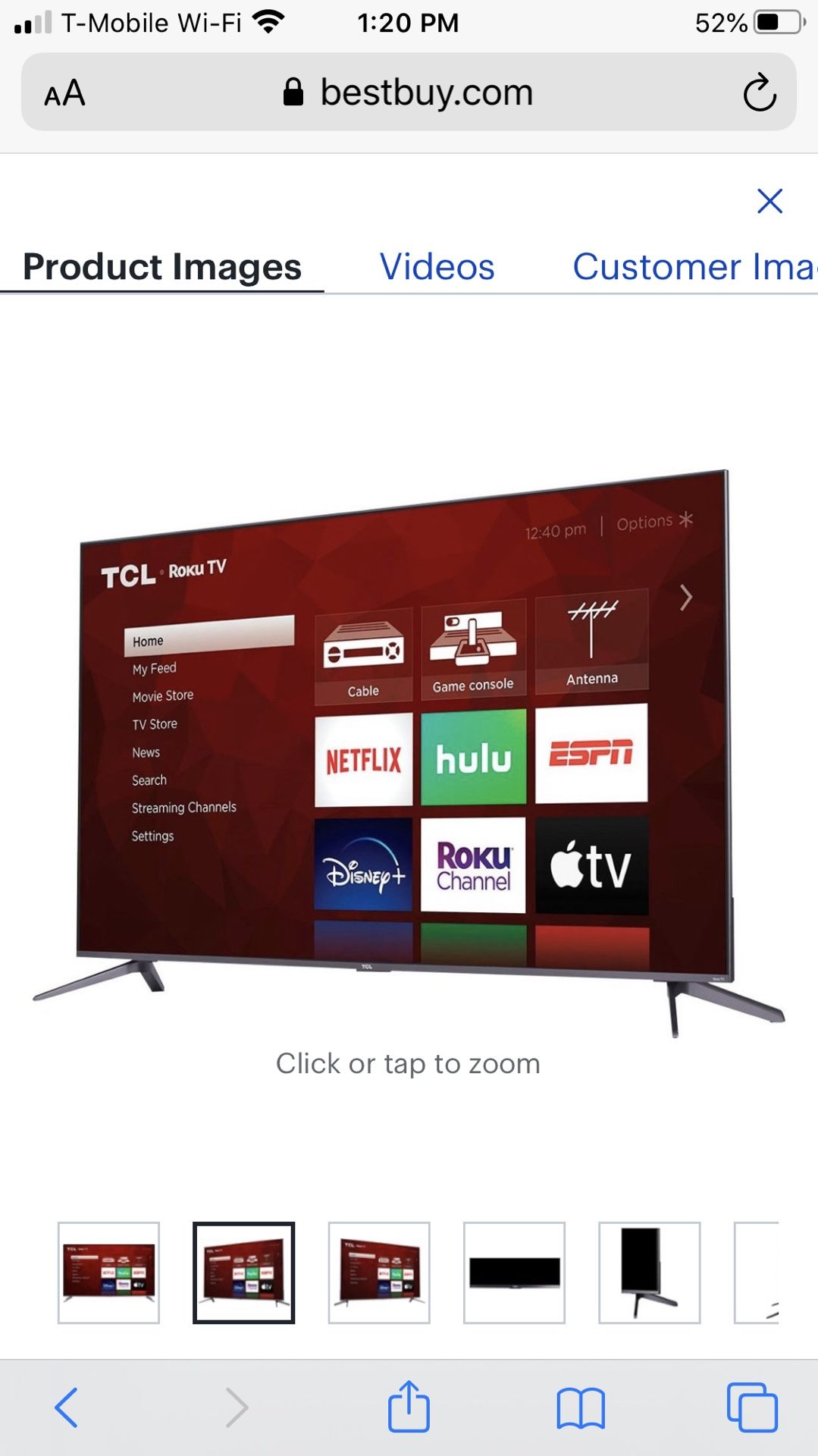 TCL - 50” Class 5 Series LED 4K UHD Smart Roku TV 📺