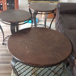 Coffee Table Set With Side Tables 
