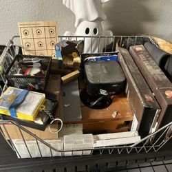 Bin Full Of Mini Games And A Small Projector 