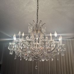 Vintage Italian Crystal Chandelier – Lead Crystal – Mid-Century - Good Condition