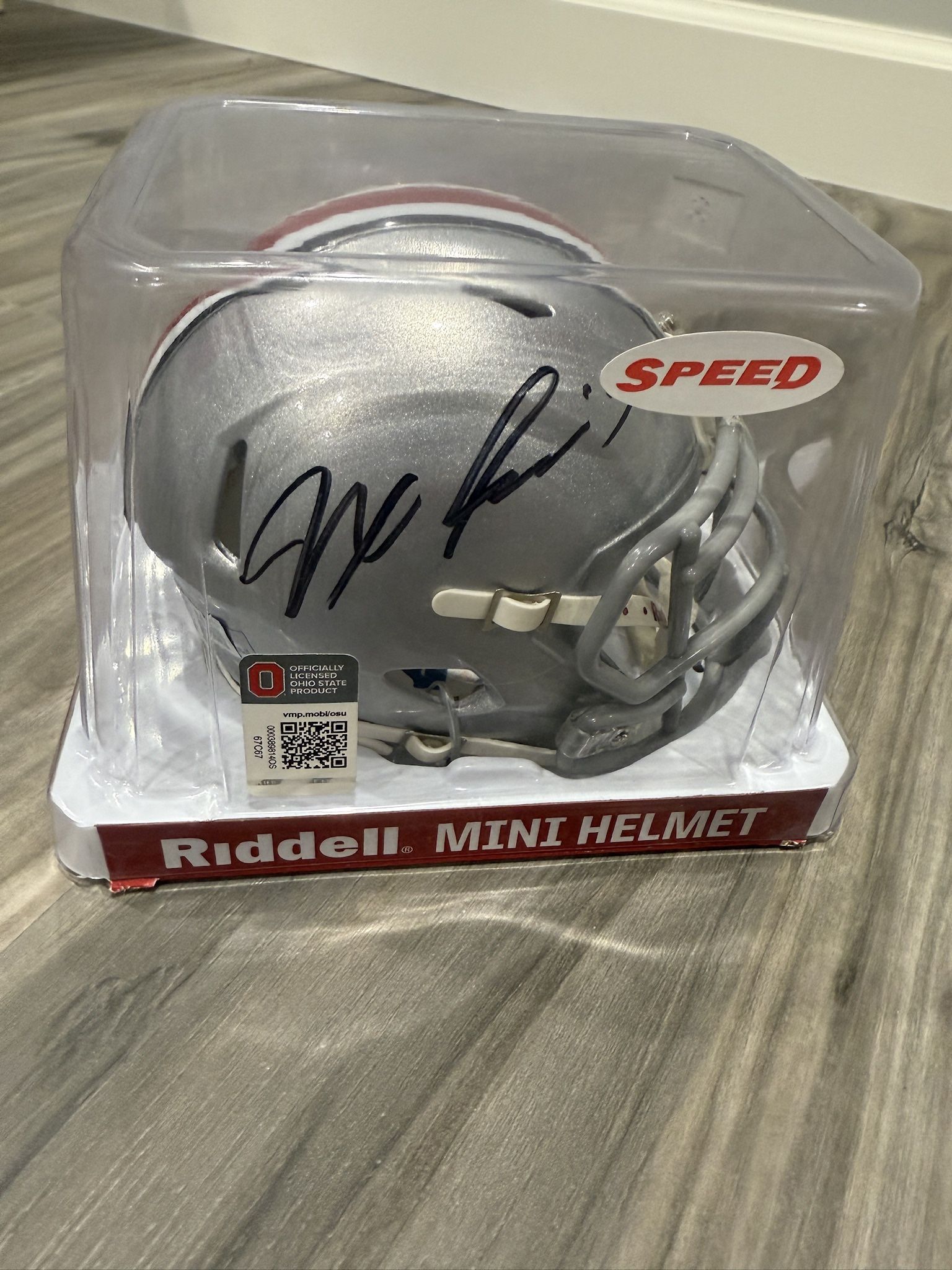 Jaxon Smith-Njigba Ohio State Mini Helmet! Brand new with Beckett COA!