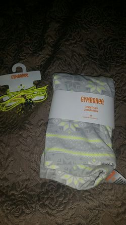 New Size 2T girls Gymboree leggings and matching hair ties winter snowflake design nwt