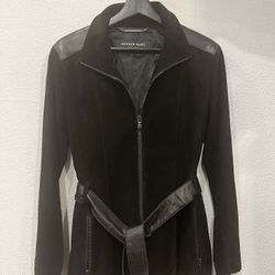 Andrew Marc New York Black Suede/ Leather Jacket 