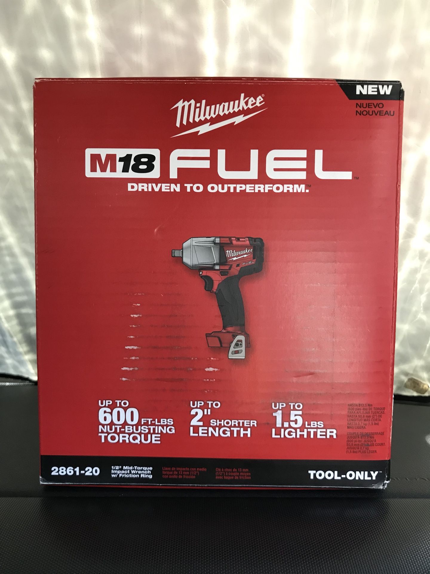 Milwaukee 2861-20 M18 FUEL 18-Volt Lithium-Ion Brushless Cordless Mid Torque 1/2 in. Impact Wrench W/ Friction Ring (Tool-Only)