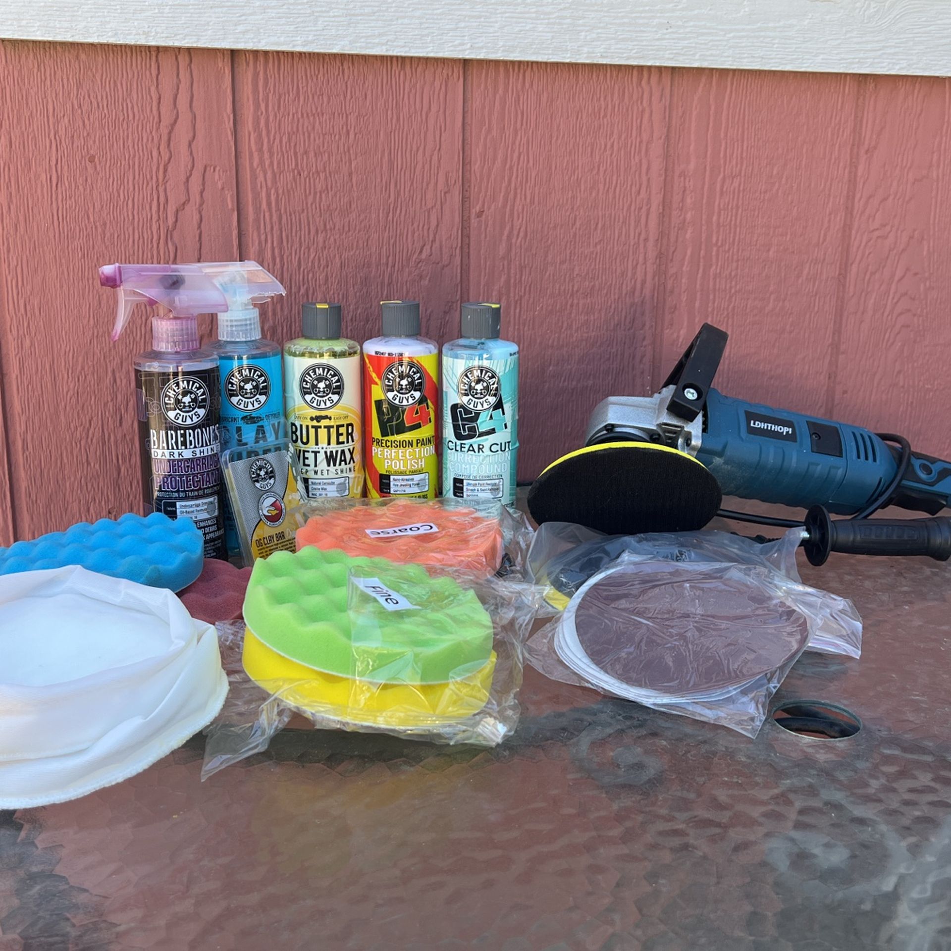 Full Body Correction Kit, Full Correction Compound and Wax. Wet Sanding And Cleaning Chemical Guys Tools .