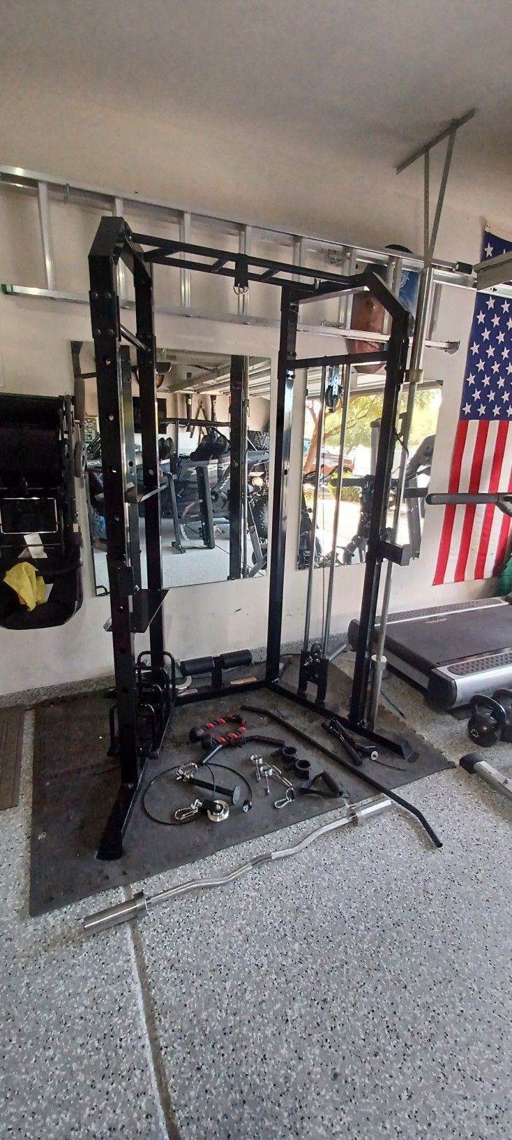 Marcy Squat & Cable Rack W/Accessories
