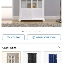 Compact Bookshelf With Slide Doors