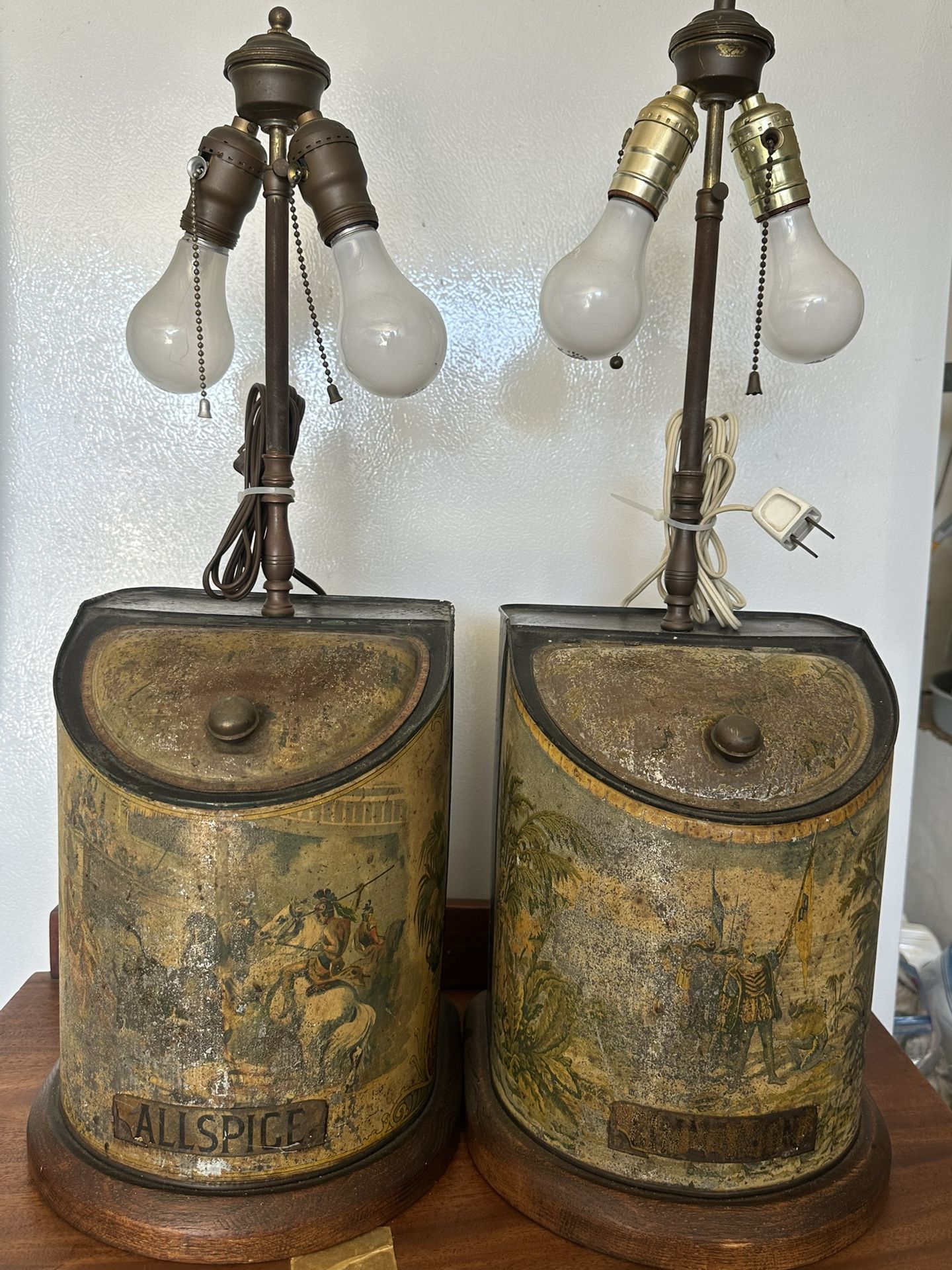 Antique Spice Tin Lamps