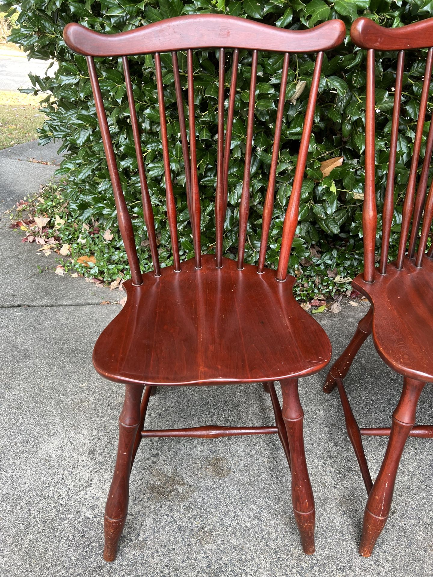 Antique Set of 2 Early 20th Century Spindle Windsor Chairs