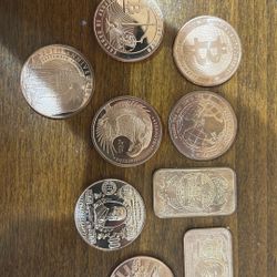 1oz Copper Rounds And Bars
