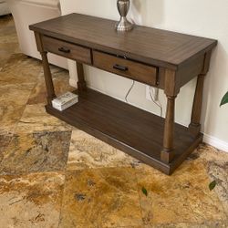 Console Table - Gray Wood 