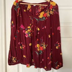Old Navy Peasant Blouse NWOT Size Large