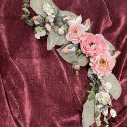 Pink Rose Flower Swags (qty 12)