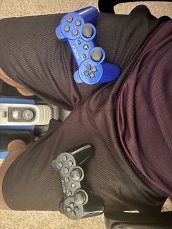 PS3 Controller Pair – Blue & Black – Untested
