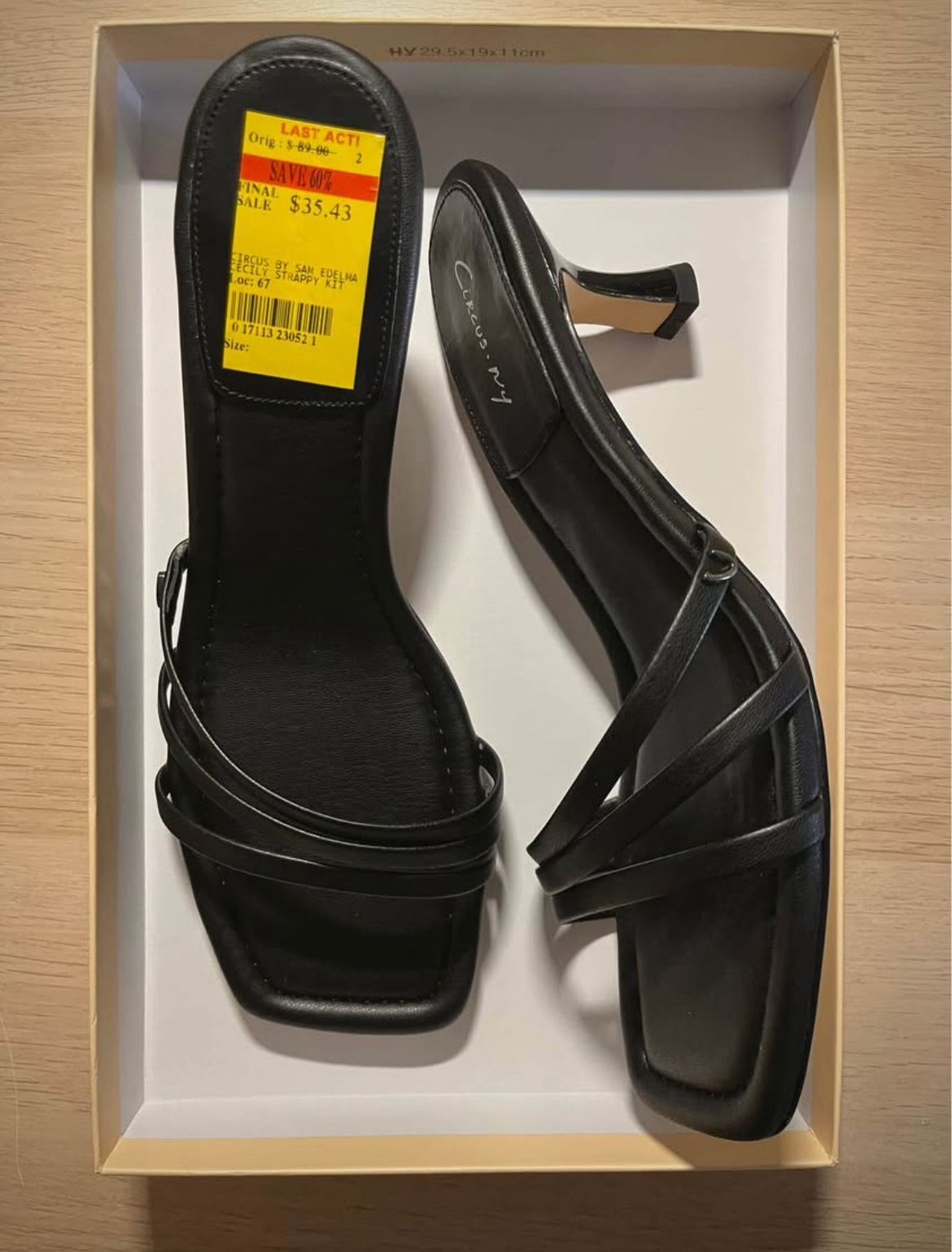 2-inch Black Strapped Heels