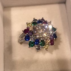 Bella Luce Simulated Multi Gemstone Ring