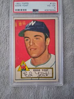 1952 Topps Eddie Yost, Washington Senators! PSA 4 VG-EX!