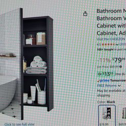 Wall Mounted Medicine Cabinet Bathroom Vanity With Mirror 