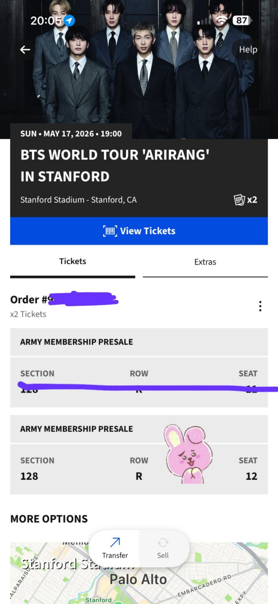 BTS ticket May 17th only one ticket