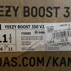 Adidas Yeezy Boost 350 V2 - Men’s Size 11.5 -BUTTER/BUTTER/BUTTER