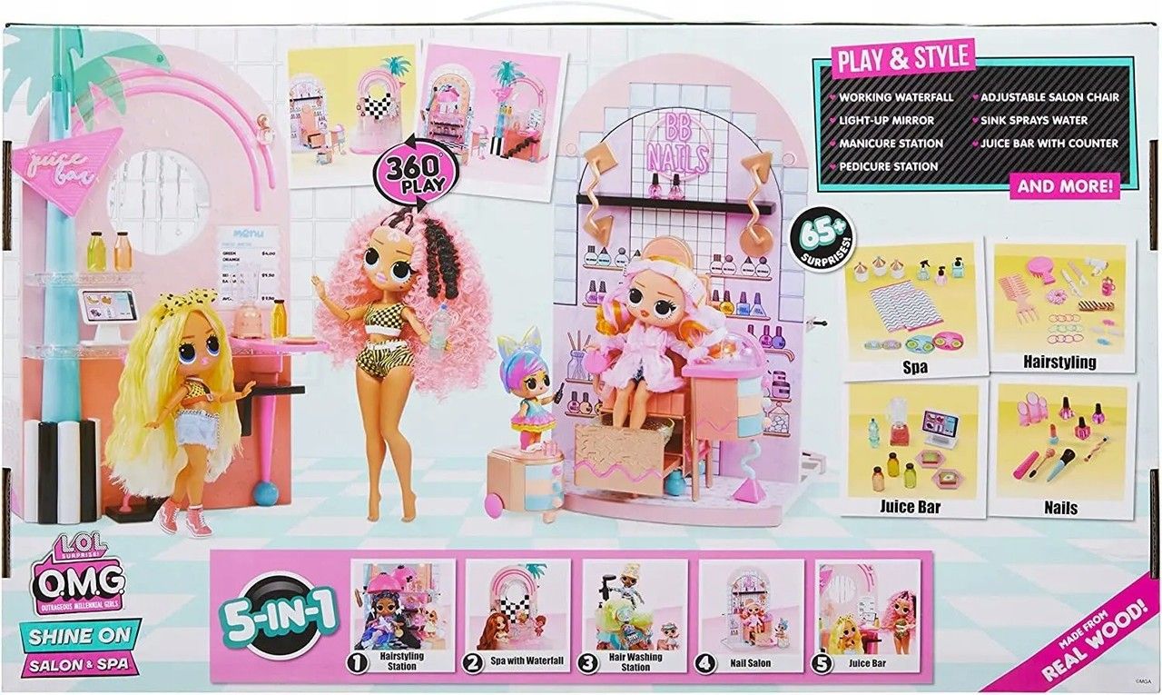 Lol Surprise! Shine On Salon &Spa 5-N-1 Playset With 65 Surprises