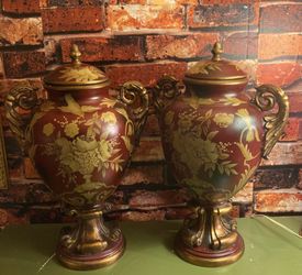 TWO CERAMIC EXPENSIVE VASES