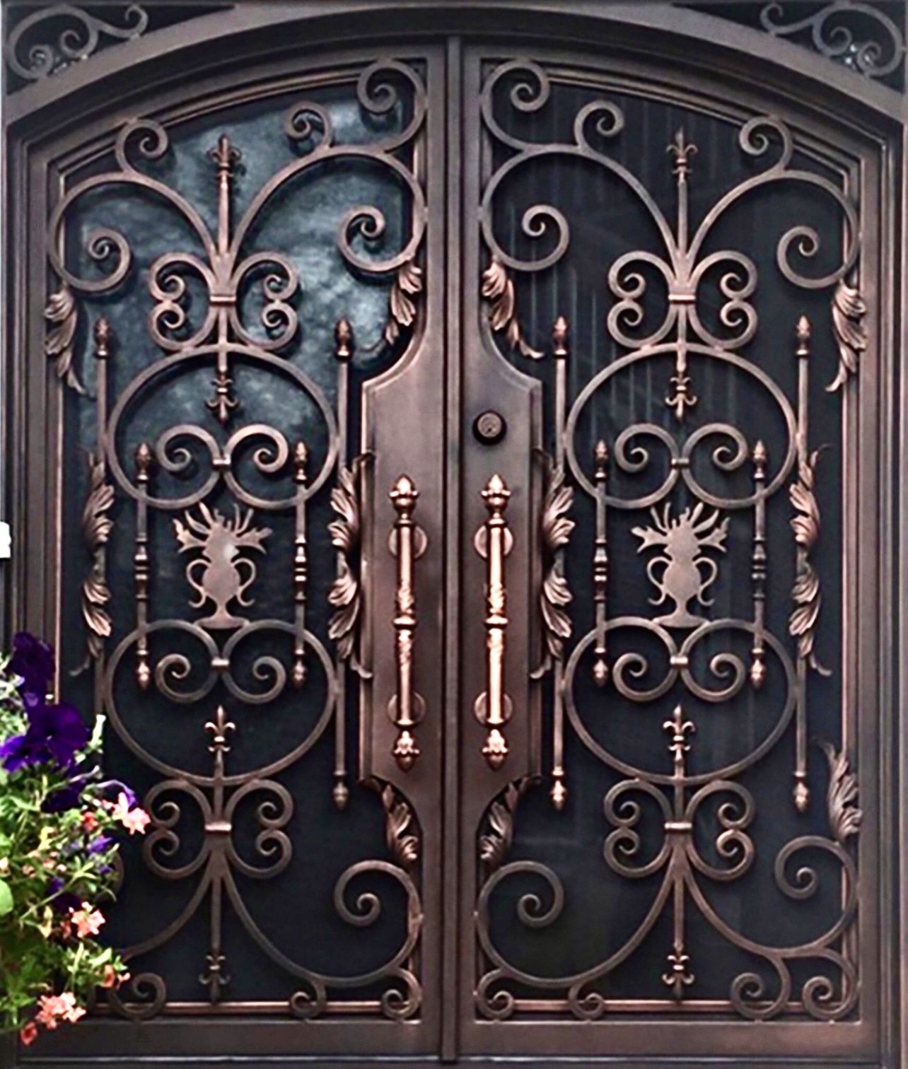 Custom made Double Swing Main Entry Iron Doors Any Designs And Styles