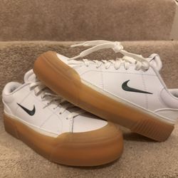 Size 7.5 - Nike Court Legacy Lift White Vintage Green Gum W