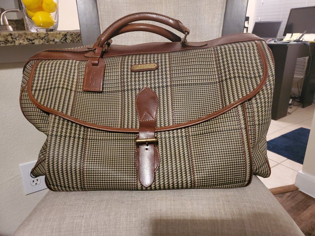 Ralph Lauren Herringbone Vintage Duffle Bag
